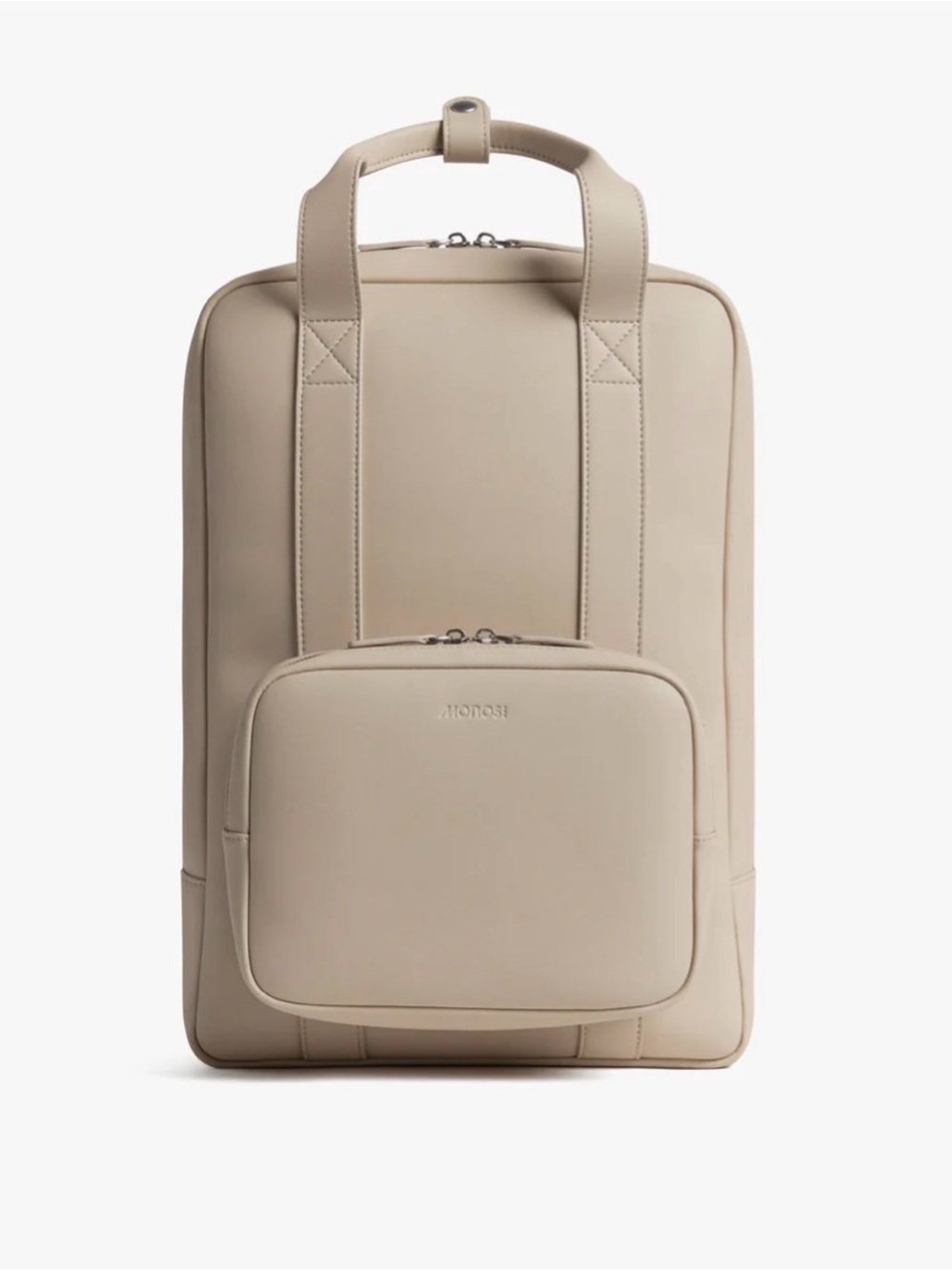 Monos Metro Backpack in Vegan Leather - Ivory